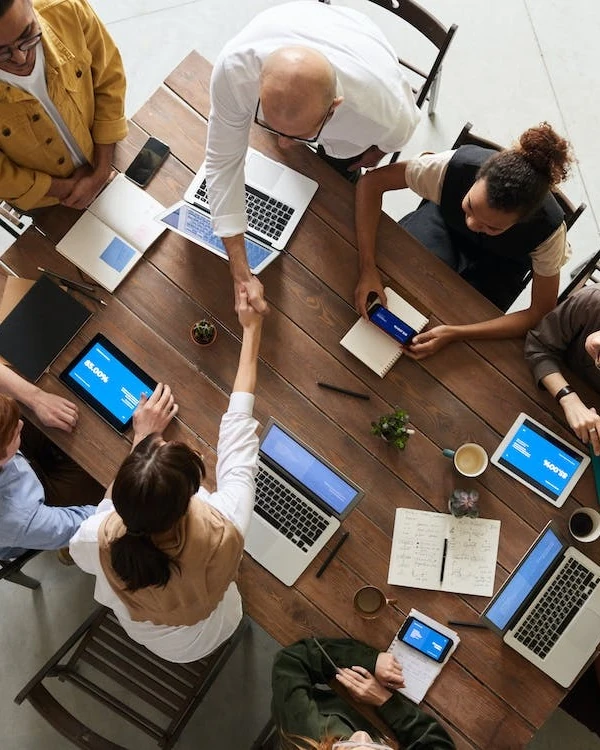 top-down picture of meeting